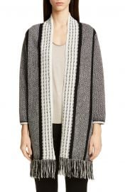 St  John Collection Linear Basket Stripe Knit Cardigan   Nordstrom at Nordstrom